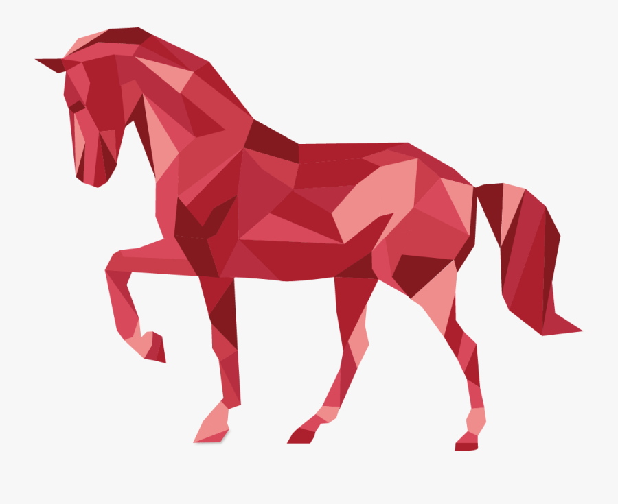 Horse Made Out Of Shapes, Transparent Clipart