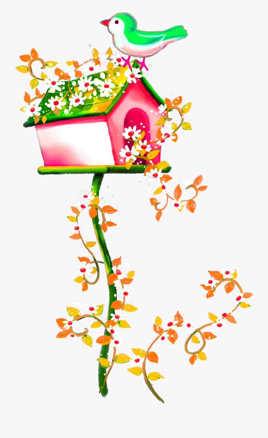 #ftestickers #scbirdhouse #birdhouse #clipart #cute - Flower Vine Vine Clipart Png, Transparent Clipart