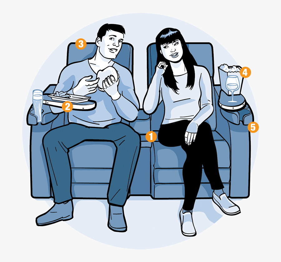 Cineplex Date Seats - Cartoon, Transparent Clipart