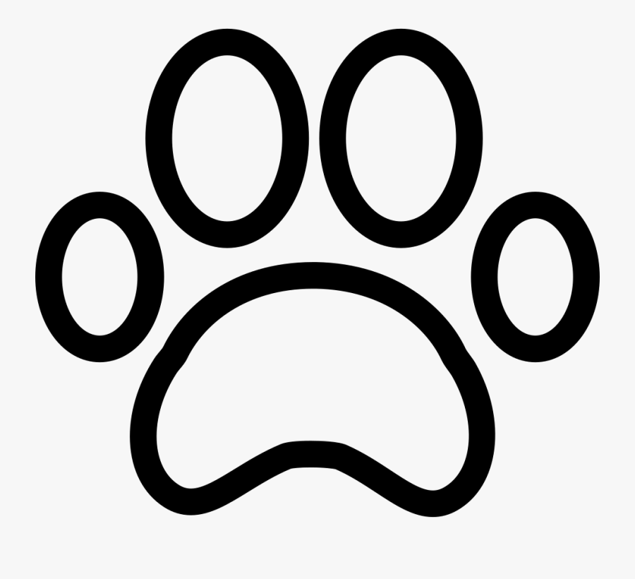 Dog Paw Printing Clip Art - Paw Print Outline Vector, Transparent Clipart
