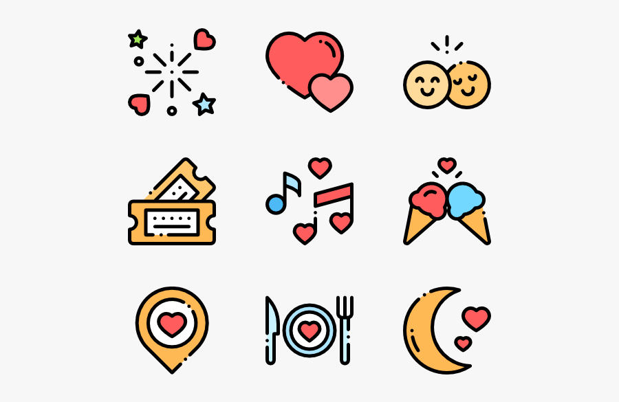 Date Night - Elderly Flat Icon, Transparent Clipart