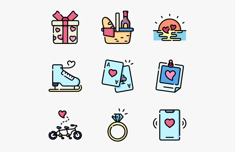 Date Night - Elderly Flat Icon, Transparent Clipart