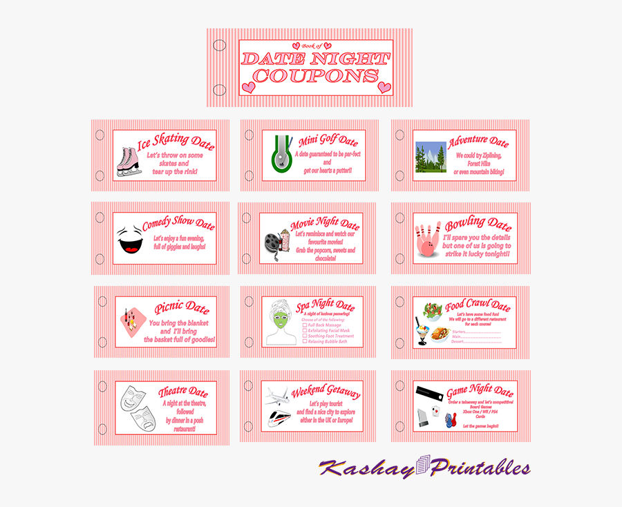 Clip Art Diy Gifts For Valentine - Coupons Book, Transparent Clipart