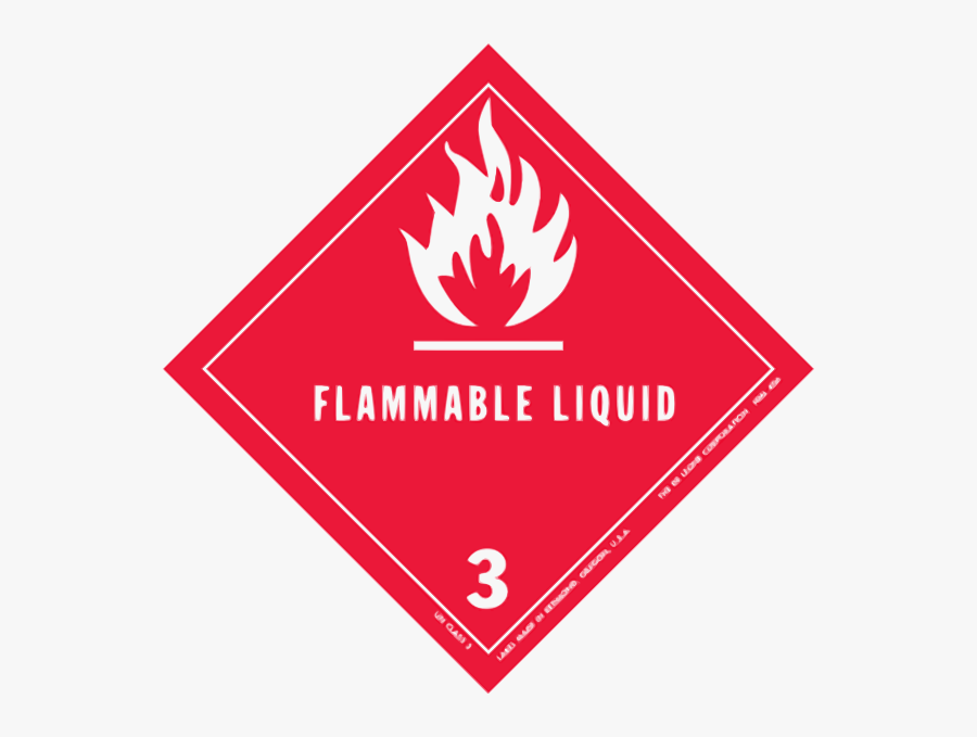 Free Vector Label For Dangerous Goods Class Clip Art - Flammable Liquid 3, Transparent Clipart