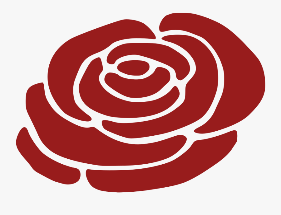 Ireland Rose Silhouette - Red Silhouette Of Rose, Transparent Clipart