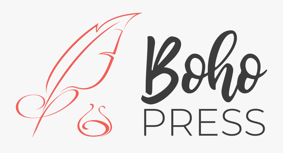 Boho Press - Calligraphy Feather Pen Vector, Transparent Clipart