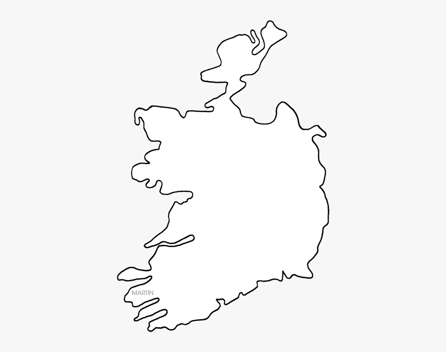 Map Of Ireland, Blank - Mapa Irlandia Dla Dzieci, Transparent Clipart