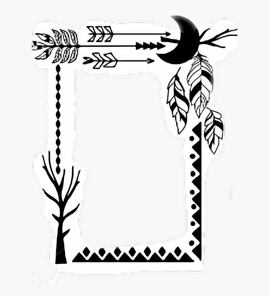#boho #frame - Sticker, Transparent Clipart