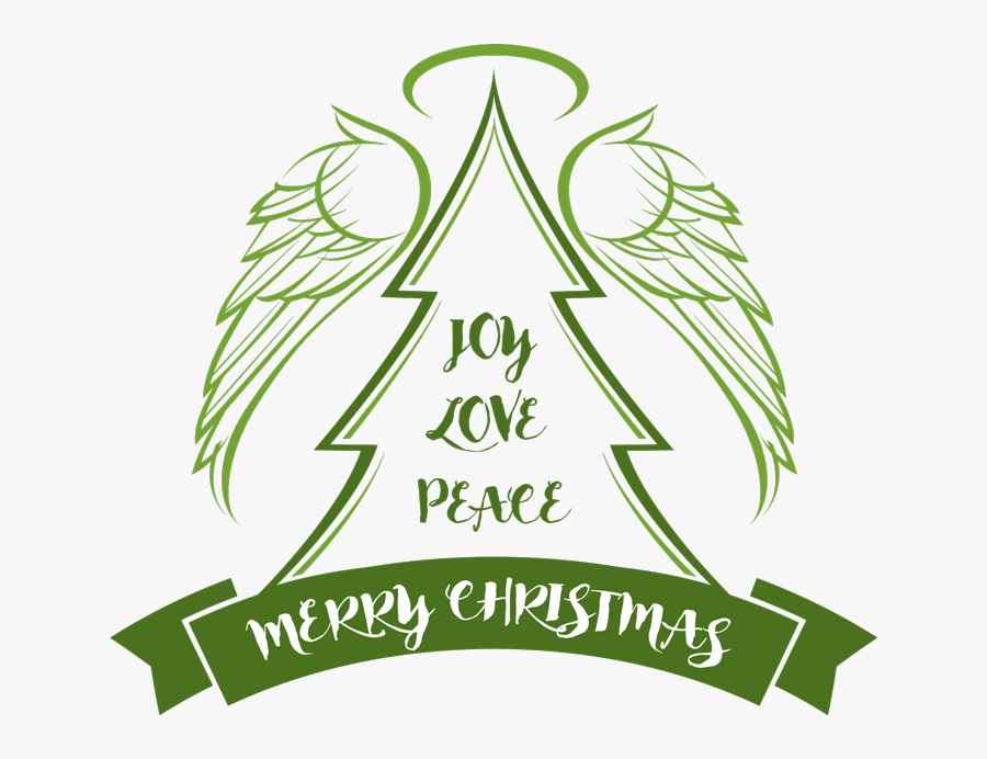 Transparent Christmas Tree Angel Clipart - Illustration, Transparent Clipart