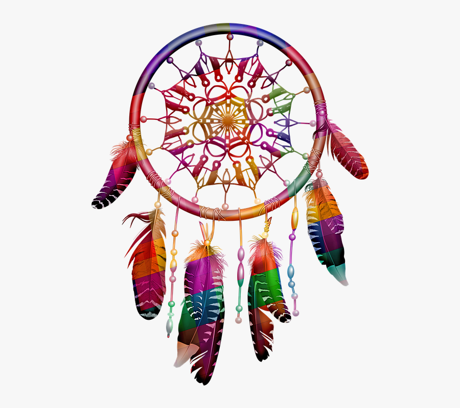 Dreamcatcher, Feathers, Native American, Boho, Tribal - Native American Detailed Dreamcatcher, Transparent Clipart
