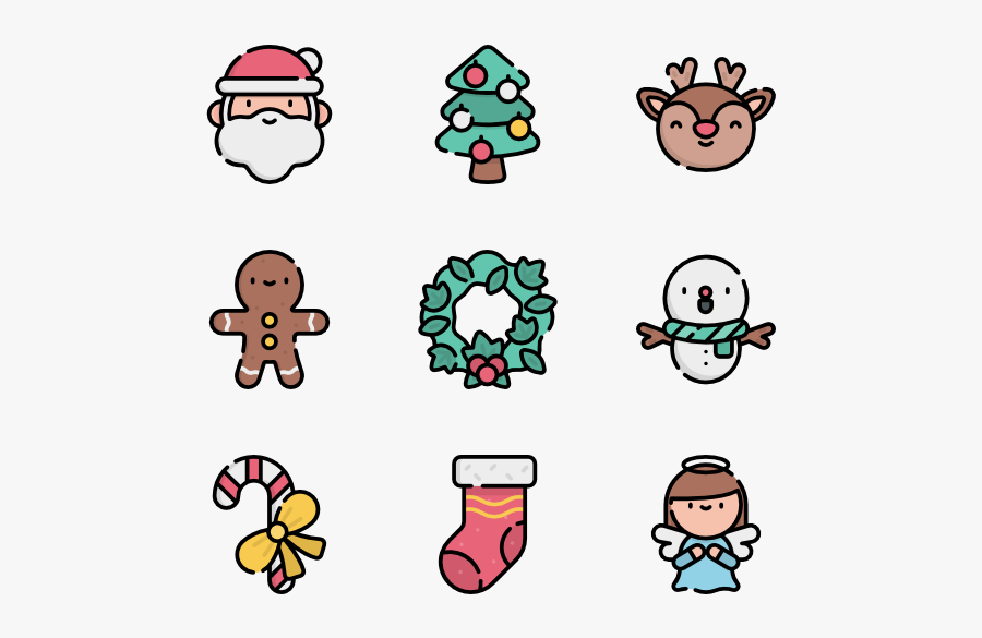 Christmas - Christmas Icon Cartoon Png Transparent, Transparent Clipart