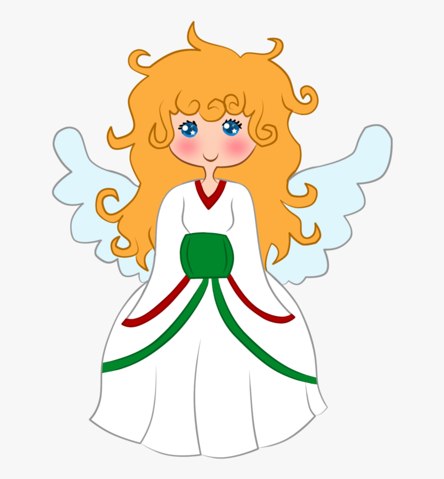 Christmas Angel Art - Cartoon, Transparent Clipart