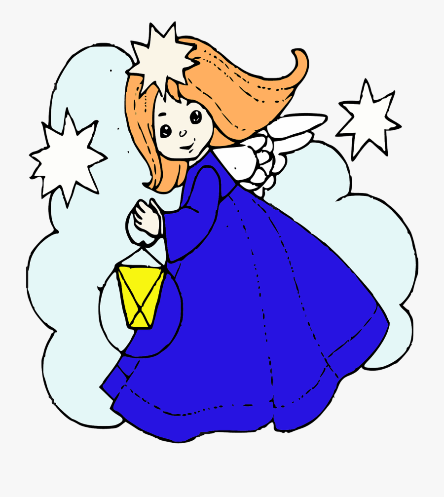 Angel Christmas December Free Picture - Színező Angyalka, Transparent Clipart