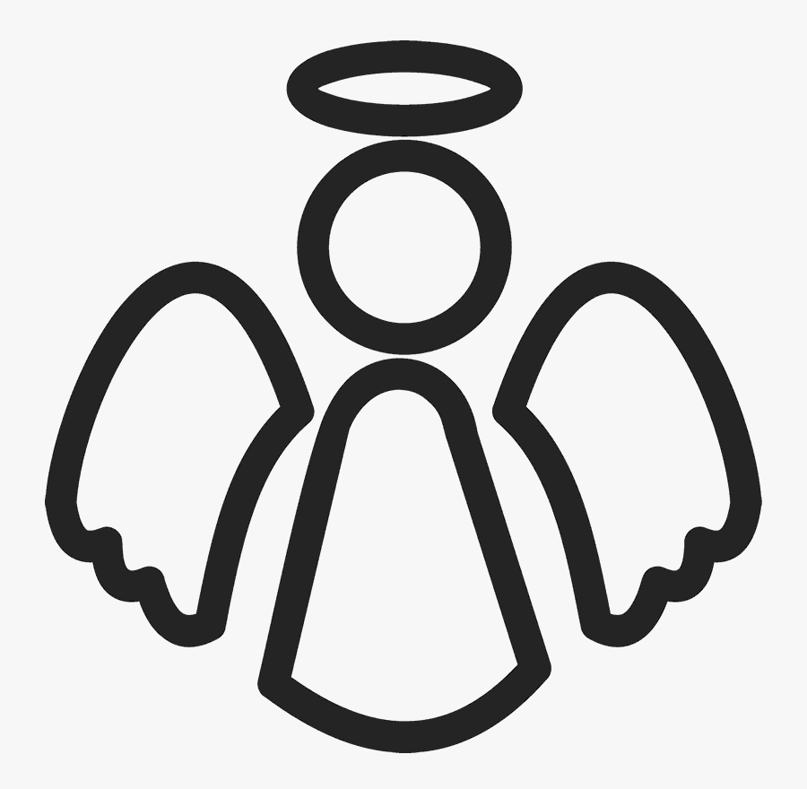 Christmas Angel Outline Png, Transparent Clipart