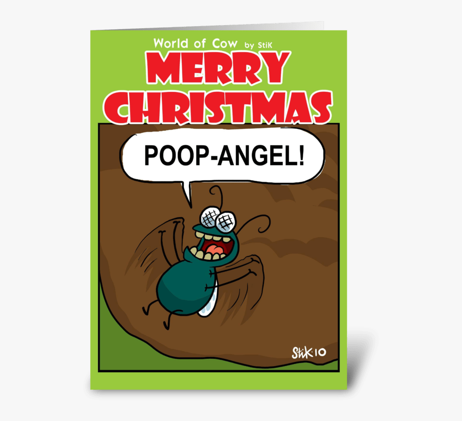 Poop Angel Christmas Card Greeting Card - Cartoon, Transparent Clipart