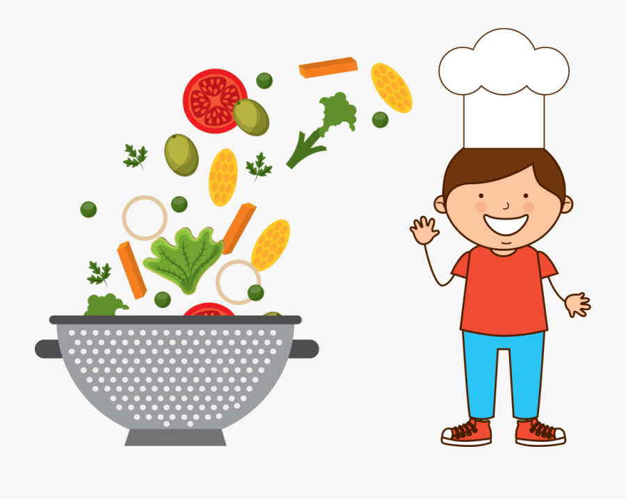 Cook - Desenhos De Prato De Alimentos Saudáveis, Transparent Clipart