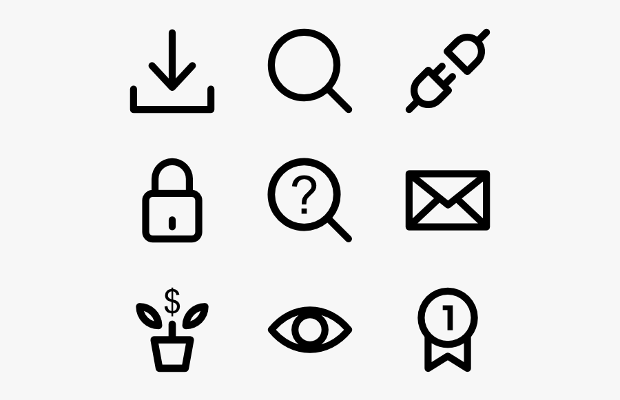 Bold Seo And Marketing Outline - Candy Icons, Transparent Clipart