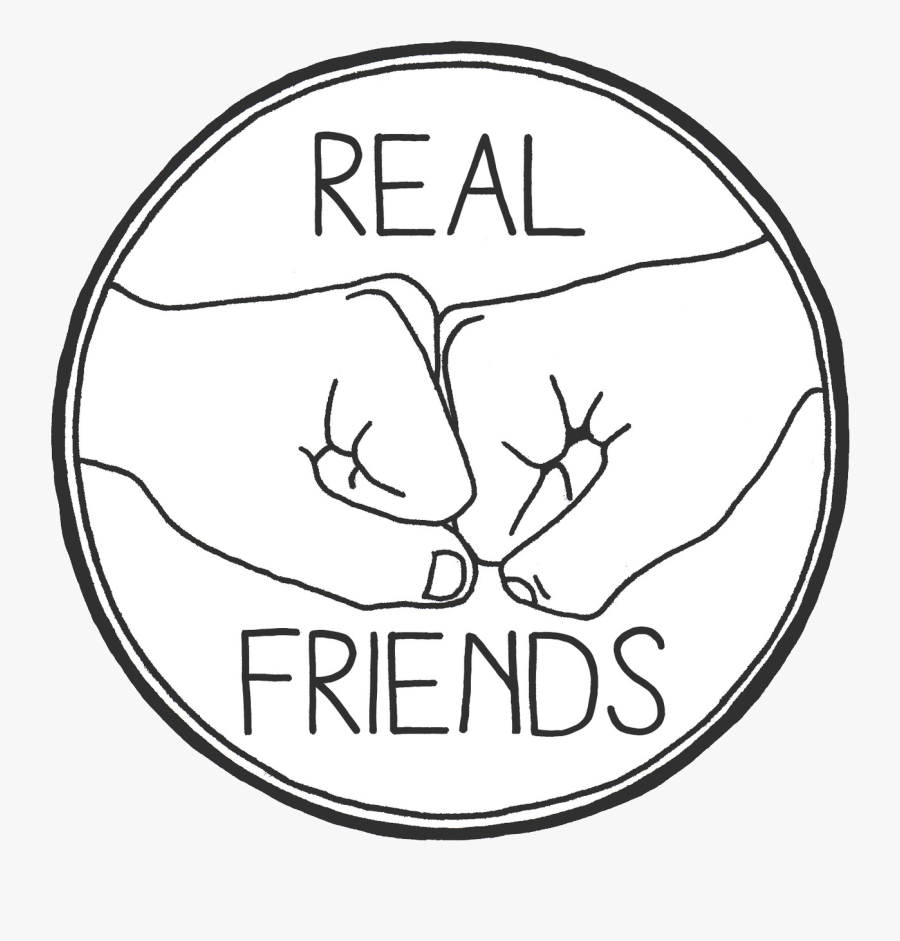 Fist Pump Drawing - Real Friends Png, Transparent Clipart