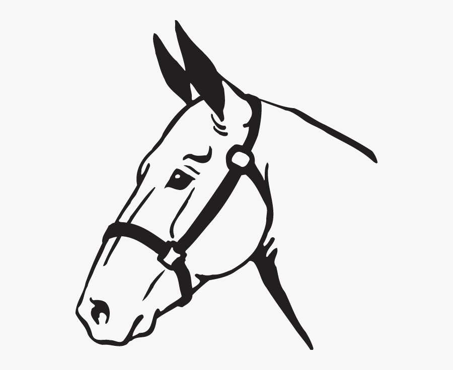 Mule Head Decal, Transparent Clipart