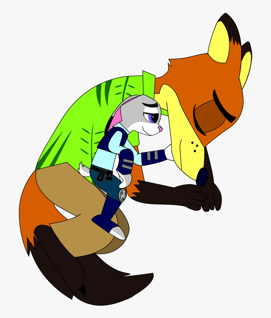 Zootopia Characters Mule Thing Png - Zootopia Nick And Judy Cuddling, Transparent Clipart