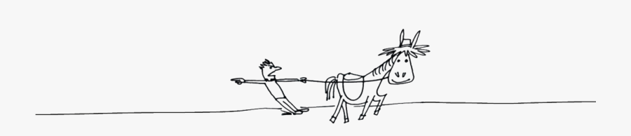 Stubborn Mule Cartoon - Cartoon, Transparent Clipart