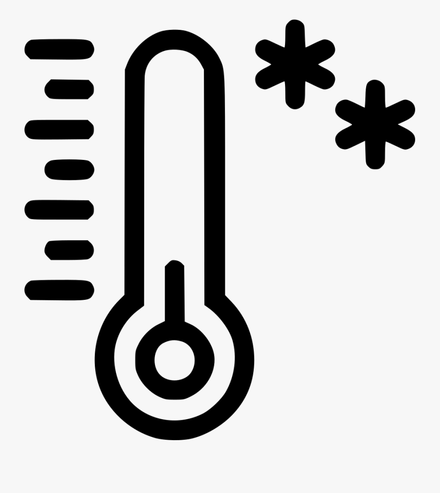 Temperature Thermometer Reading Snow Cold Weather Measurement - Temperature Symbol, Transparent Clipart