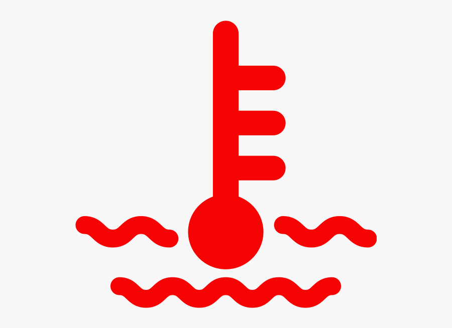 Engine Temperature Warning - Car Temperature Warning Sign, Transparent Clipart
