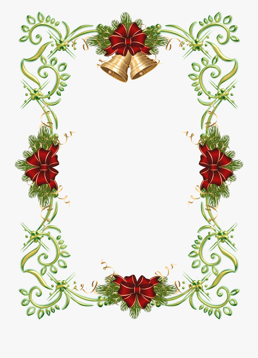 Christmas Gold Photo With - Новогодние Виньетки Для Фотошопа, Transparent Clipart