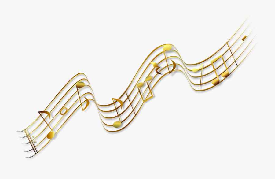 Angle,area,text - Gold Music Notes Transparent, Transparent Clipart