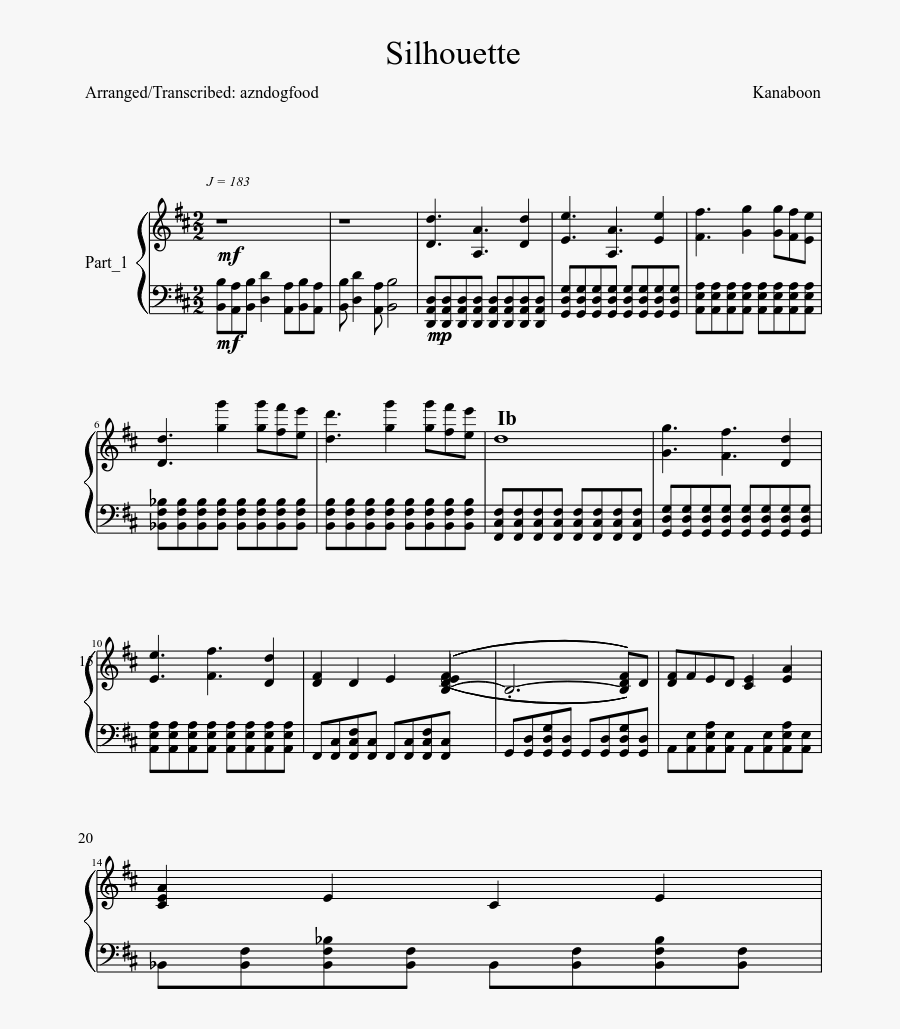 Naruto Shippuden Opening 16 Sheet Music For Piano Download - Naruto Opening 16 Sheet Music, Transparent Clipart