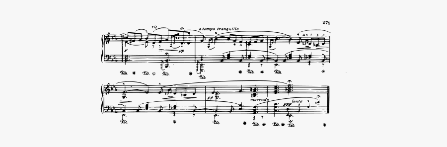 Rachmaninov Romance 2 - Sheet Music, Transparent Clipart