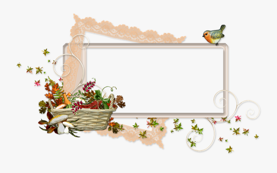 Autumn, Harvest, Scrapbooking, Cluster, For Photos - Picture Frame, Transparent Clipart