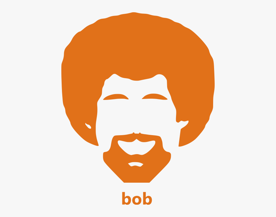 Transparent Bob Ross Png - Outline Of Bob Ross, Transparent Clipart