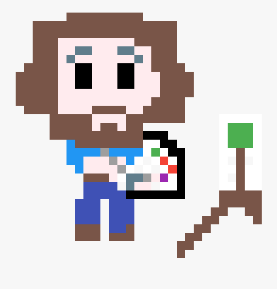 Bob Ross Pixel Art - Bendy And The Ink Machine Pixel, Transparent Clipart