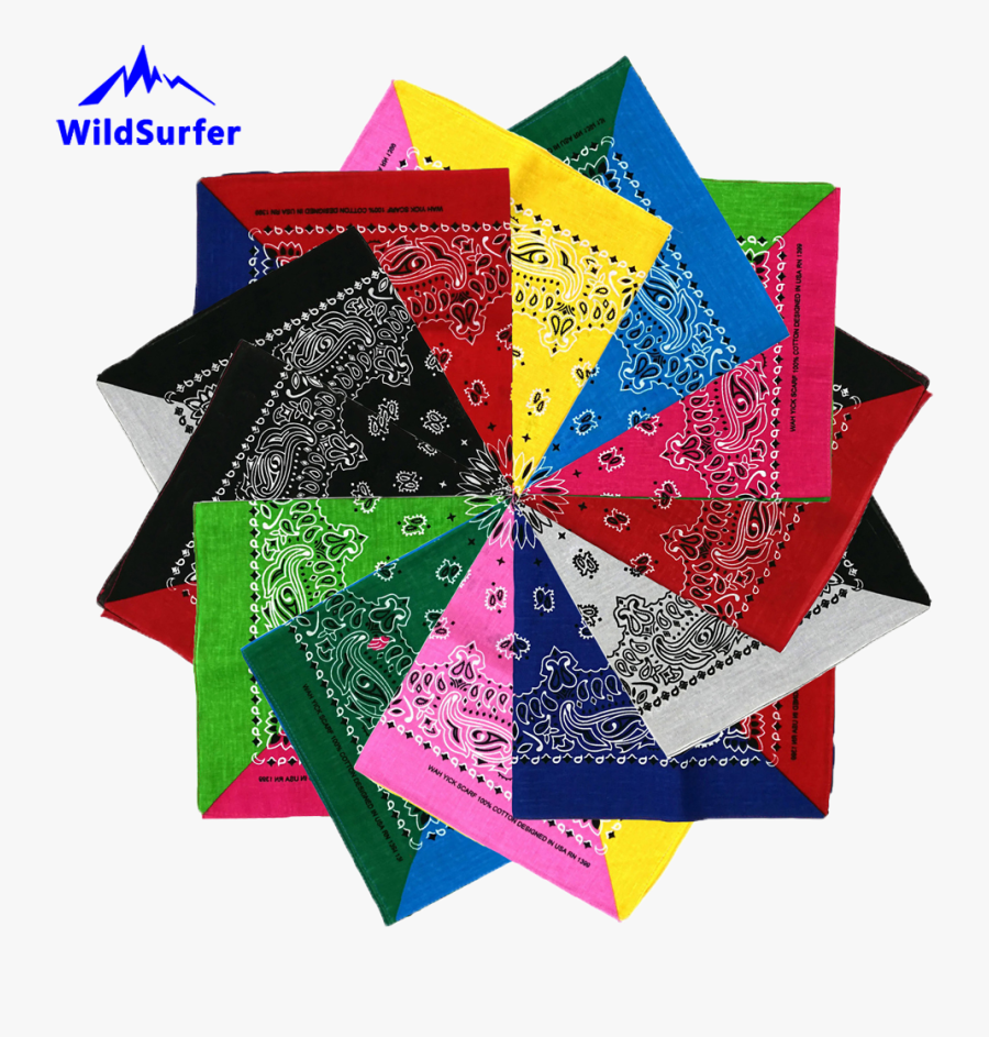 Transparent Bandana Pattern Clipart Black And White - Scarf, Transparent Clipart