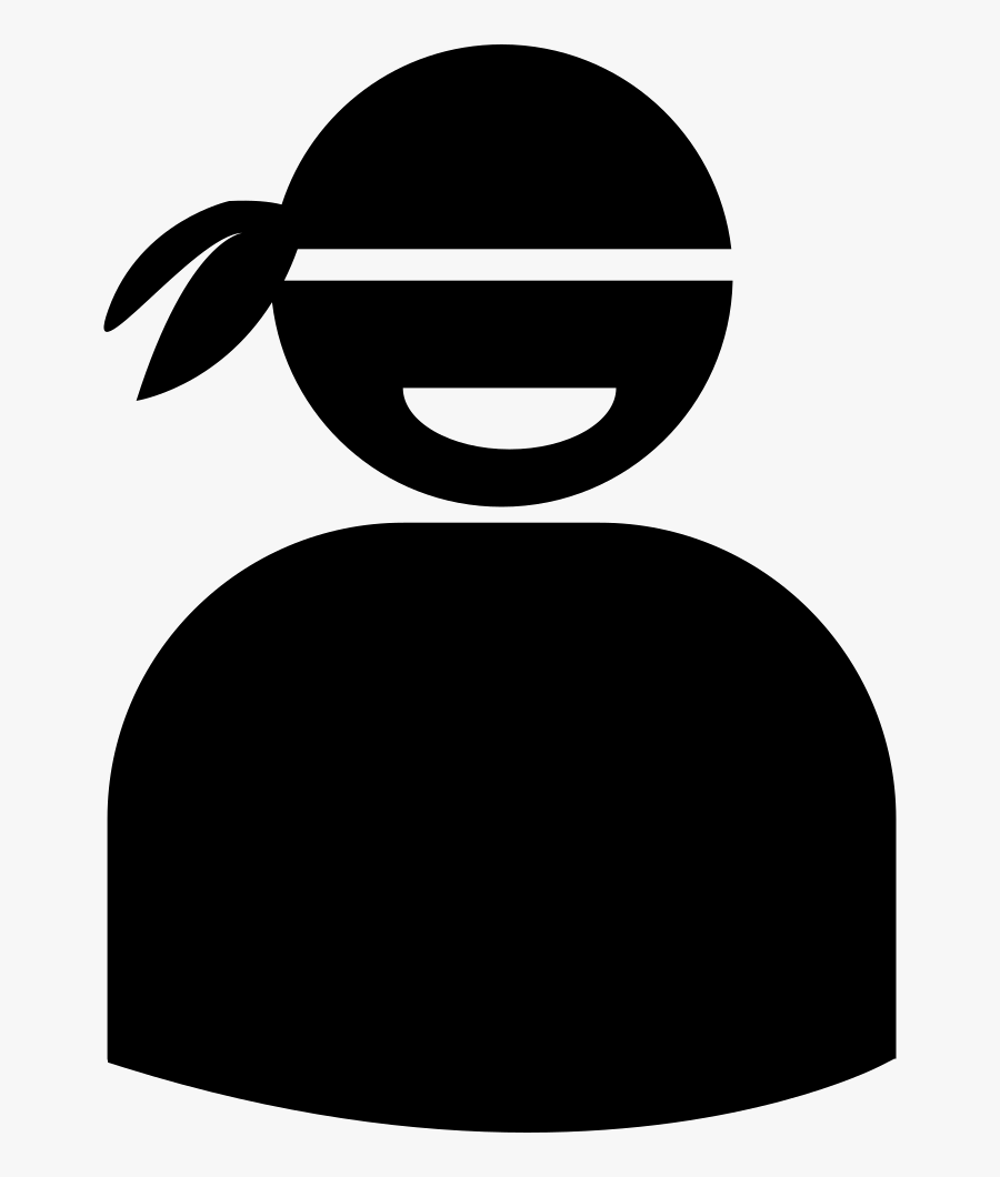Male With Bandana Silhouette - Portable Network Graphics, Transparent Clipart