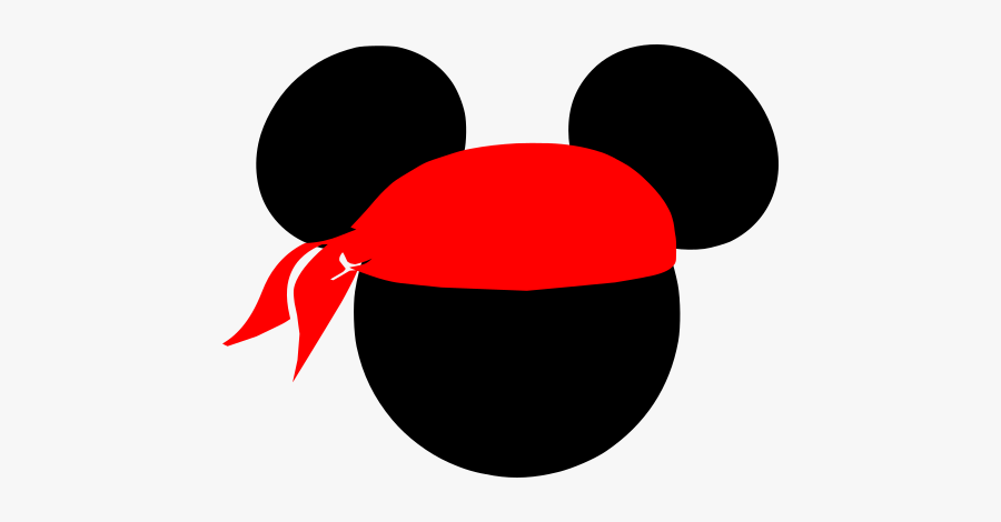 Mickey With Red Bandana, Transparent Clipart