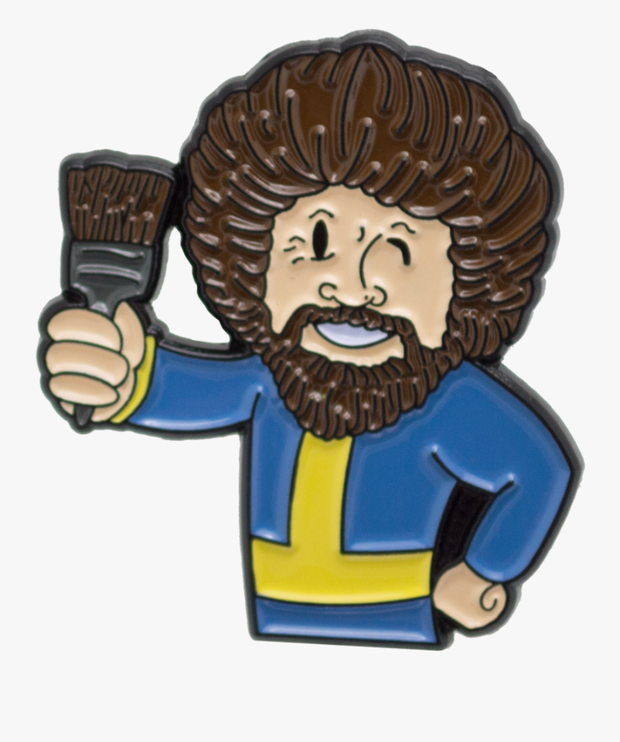 Bob Ross Fallout Pin, Transparent Clipart