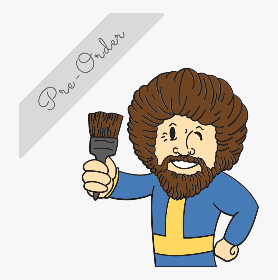 Vault Boy Bob Ross, Transparent Clipart