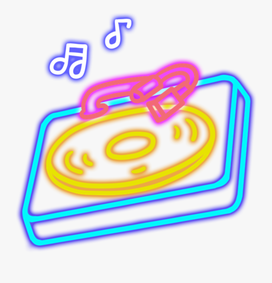 Music Neon Neonlight Lighting Cute Colorful Cd Edm, Transparent Clipart