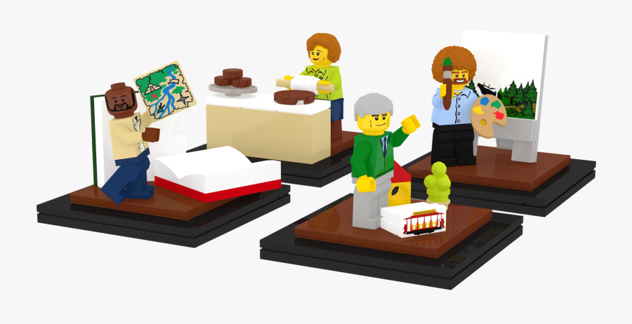 Clip Art Bob Ross Lego - Cartoon, Transparent Clipart