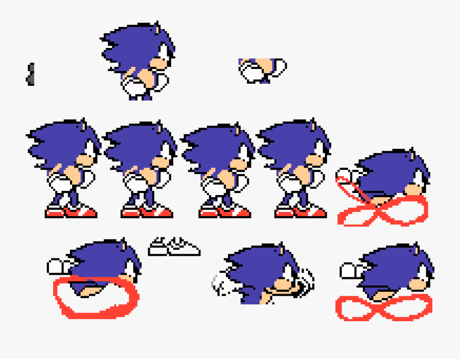 Sonic Transparent Sprite Sheet, Transparent Clipart