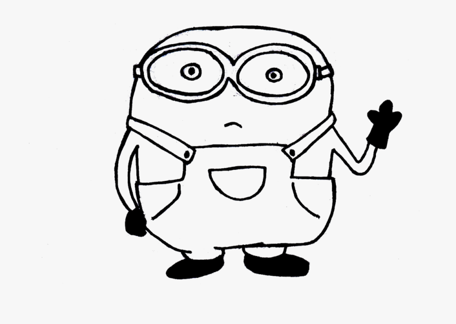 Minion Drawing Bob - Cartoon, Transparent Clipart