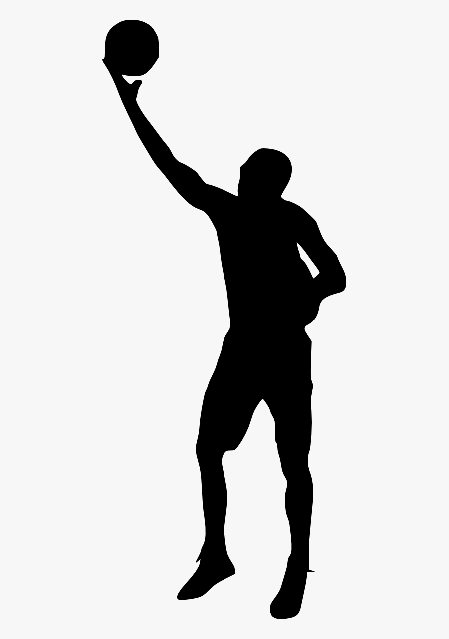 Basketball Player Silhouette Png - People Png Silhouette Basketball, Transparent Clipart