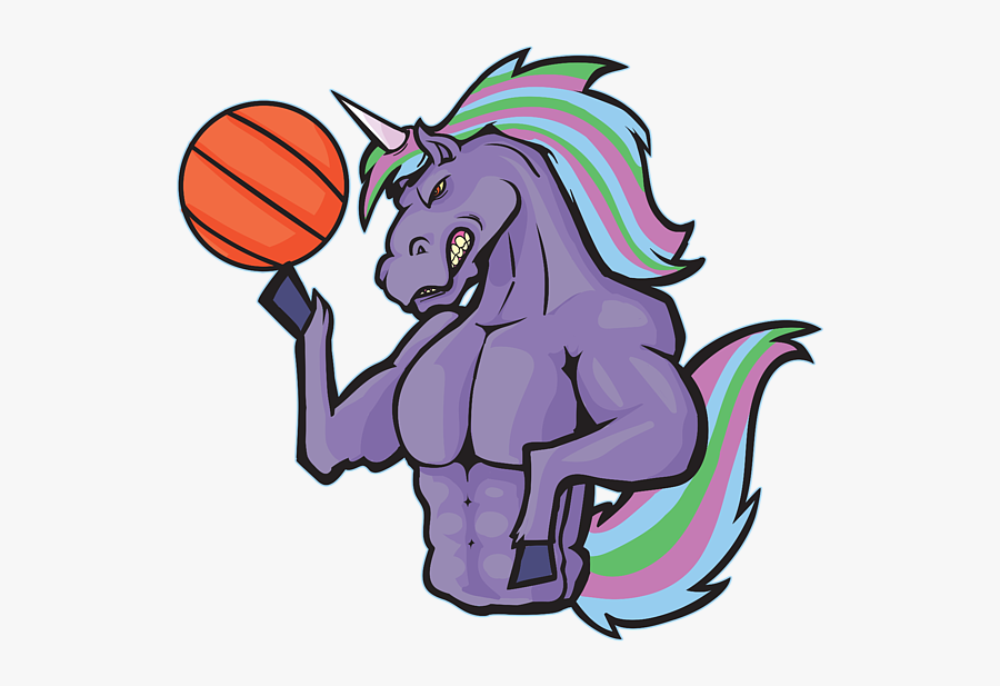 Unicorn Playing Basketball, Transparent Clipart