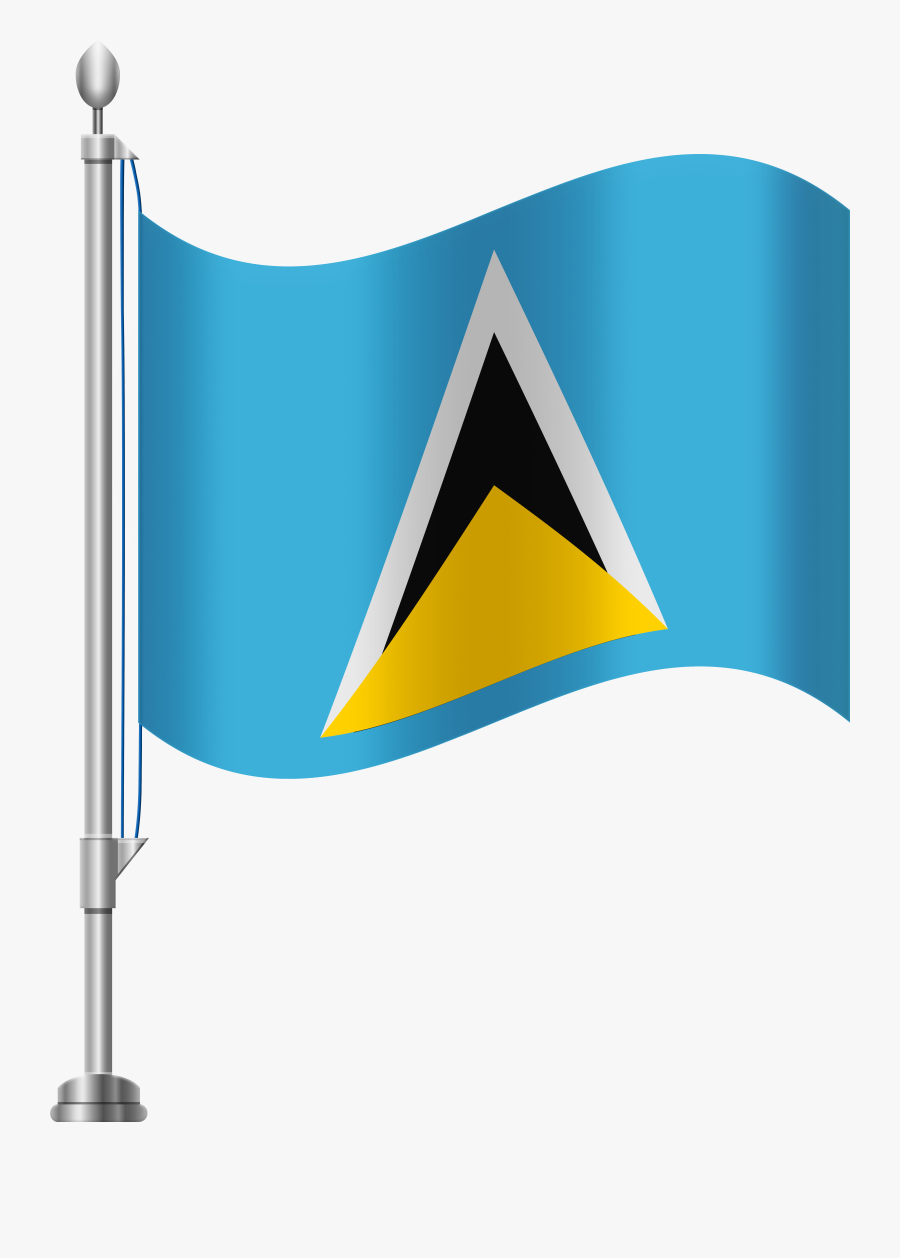 St Lucia Flag Png Clip Art - Laos Flag Png, Transparent Clipart
