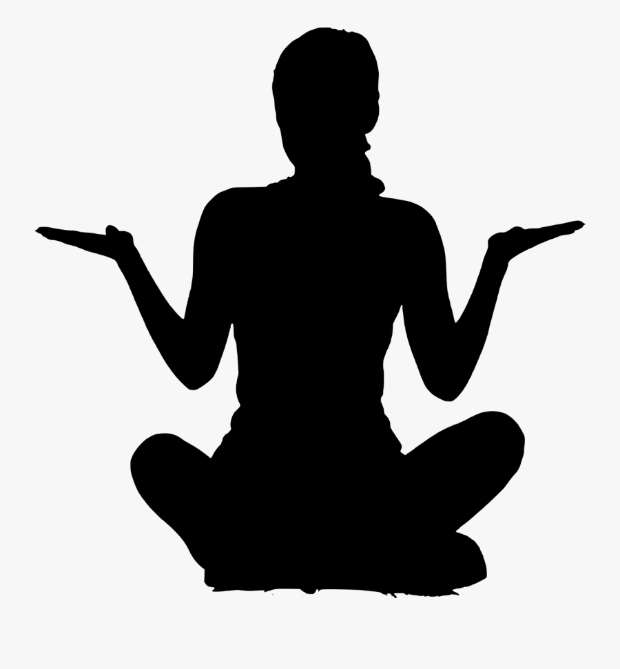 Buddhist Meditation Clip Art - Yoga Clipart Black And White Free, Transparent Clipart