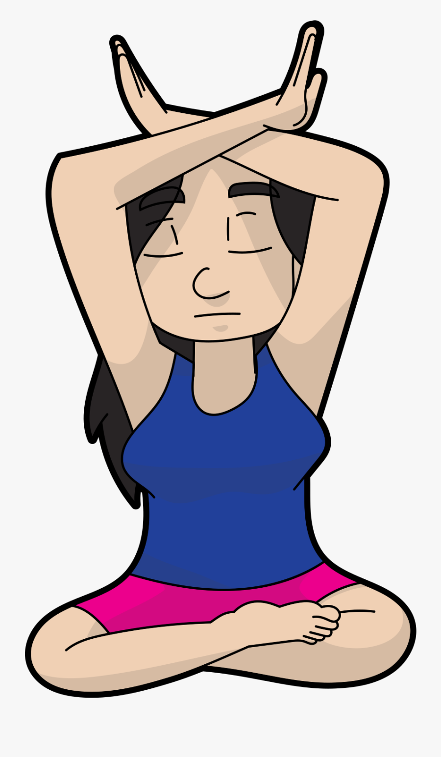 Meditation Woman Cartoon, Transparent Clipart