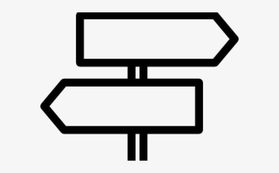 Direction Clipart Street Sign - Direction Sign Clipart Black And White, Transparent Clipart