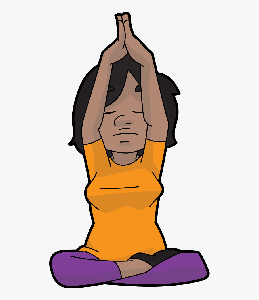 Black Woman Meditating Vector, Transparent Clipart